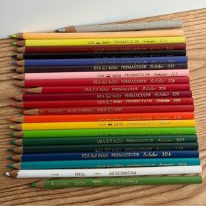 Prismacolor Berol Lot Of Random Vintage Coloured Pencil Crayons